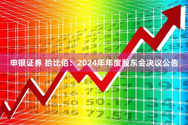 申银证券 拾比佰：2024年年度股东会决议公告