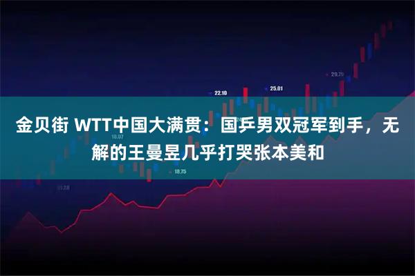 金贝街 WTT中国大满贯：国乒男双冠军到手，无解的王曼昱几乎打哭张本美和