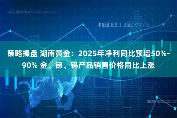 策略操盘 湖南黄金：2025年净利同比预增50%-90% 金、锑、钨产品销售价格同比上涨